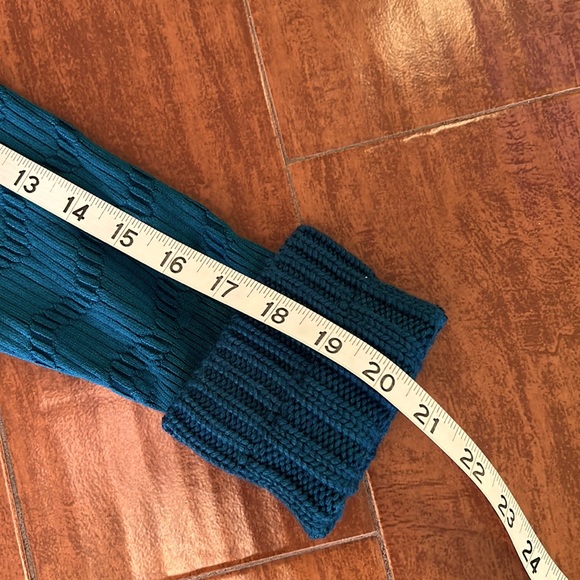 Teal Split Collar Mock Turtleneck - Picture 8 of 13